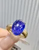 Cluster Rings LR2024 Tanzanite Ring Fine Jewelry Pure 18 K Gold Natural Gemstones 9.9ct Diamonds Female Anniversary Gift