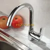Hotaan Faucets Miscelatore in rame cromato Maniglia monoforo per rubinetto da cucina lavello 240319