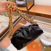 Totes Designer Women Handbag Big Heavy Chain Strap Pouch Hobos Shoulder Bags Pu Leather High Quality Pleated Bolsa