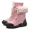 HBP bez marki przeciw poślizgowej Oddychanie Oddychanie odporne na wygodne wysokie na zewnątrz pluszowe zagęszczone ciepłe wodoodporne swobodne buty śniegu dla kobiet