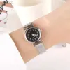 Horloges Modieus quartz horloge voor dames Luxe vrouwelijke horloges Klok Polshorloge Witte roestvrijstalen band Klassieke horloges Dagelijkse geschenken 24319