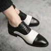 HBP Non-Brand Leather Shoes Formele Business Casual Fashion lederen schoenen Heren Bladbaar kleur Matching Pointed Groom Schoenen groot formaat