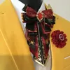 Bow Ties Fashion Original Luxury Tie Brosch Crystal Women's Korean Suit Shirt Accessories Collar Pins Handgjorda smycken