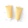 Aufbewahrungsflaschen 50g 50 Stück gelb gefrostete weiche kosmetische Lotion Tube Behälter mit Schraubdeckel Creme Kunststoff Reisegröße Hand
