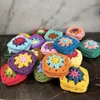 Two girls 50pcslot Handmade Original 7.5cm Trade Hand Crochet Coaster Handmade Cup Mat Po Props Placemat Decorative Mat 240315