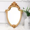 Vintage Mirror Exquisite Makeup Mirror Badrumsvägg hängande spegelgåvor för kvinna dam dekorativ spegel heminredning leveranser