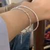 Korean version of light luxury niche exquisite bracelet for women with a cool and fashionable style simple and versatile high-end feel stackable silver bracelet