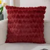 Pillow 45x45cm Monochrome Heart Plush Cover Sofa Throw Square Covers Living Room Decor For Home