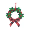 Decorative Flowers Artificial Christmas Wreath Felt Cloth Holiday Ornaments Durable Ornament For Porch Wedding Farmhouse Window Party