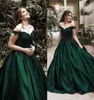 Ciemnozielona suknia balowa 2022 Quinceanera sukienki z koralików na ramię kryształy koronki w górę 16 sukienki na imprezę plus size vestidos de6816286