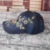 Kulkapslar 6 färger vuxna vintage delikat lämnar blommig broderi baseball mössa utomhus denim sporthatt för kvinnor män tillbehör 56-58 cm