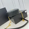 Okrągłe torba crossbody kawior oryginalne skórzane litery mody designerskie torby na ramię w kształcie litery V małe zwykłe torebki torebki