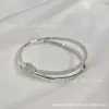 Brazalete con dijes de diseñador AA TifanT Pulsera con nudo de amor Plata de ley 925 Oro de 18 quilates Conjunto de nudo cruzado con diamante Elegante nudo envuelto de doble capa XL1X