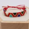 Strand Mosengkw Mode Kleurrijke Driehoek Miyuki Armband Handgemaakte Boho Geometrie Rijst Kraal Hand Sieraden