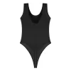 Ternos Tiaobug Mulheres Brilhantes Sem Mangas Pure High Cut Nylon Bodysuits Onepiece Bom Elástico Maiô para Yoga Esportes Fitness Natação