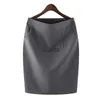 Saias Skorts com bolsos Trabalho desgaste cintura alta 7 tamanho mini saias formais mulheres escritório senhora ol 11color bodycon vintage preto lápis saia c49 240319