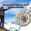 Compass Mini Survival Compass Portable Outdoor Camping Vandring Pocket Navigator Adventure Keychain Compass Climbing Equipment