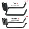 POROHOM 4 Pack E-track Heavy Duty Shovel Store Long Handled Tools ,large Steel Double J Hook, Tool Hanger | E Track Accessories for Enclosed Trailer or