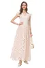 Women's Runway Dresses V Neck Sleeveless Embroidery A Line Fashion Designer Evening Prom Gown