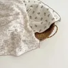 4 Layers Vintage Floral for Summer born Flower Muslin Blankets Infant Nap Cover Basket Blanket Sheet 240313