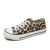 Scarpe casual Scarpe da ginnastica con plateau piatto da donna in tela leopardata Donna High Top Tenis Mujer