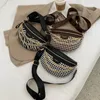 TOTES Houndstooth Crossbody Bag Kadın 2024 İlkbahar Yaz Zinciri Leopar Baskı Geniş Kayış Çapraz Vücut Göğüs Omuz Günlük Çantalar