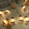 Decoração de festa Luzes de Natal Boneco de neve Decorativo String Light20m 20 LEDs 2024 Ano