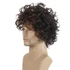 Synthetic Wigs Lace Wigs Brown Curly Wig for Men Short Synthetic Hair Wigs for Handsome Guys Natural Hairstyles Male Afro Wave Haircuts Party Wig 240328 240327