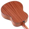 Gitarren-Reisegitarre, 36-Zoll-Akustikgitarre, 6-saitige Mini-Gitarren, braune und natürliche Farbe, Folk-Gitarre, voller Sapele