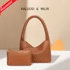 Store High Quality Design Bag Spring and Summer New Handmade Woven Womens Simple Casual Underarm Texture Fashion Trend Versatile Handheld for Women