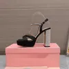 Sandaler Spring Silk High-Heeled Diamond Square Ultra-High Heels Party Shoes Fashion Waterproof Table Höjd