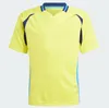 Suède 2024 Euro Cup Soccer Jersey IBRAHIMOVIC 2025 Équipe nationale suédoise 24 25 Maillot de football Kit enfants Set Accueil Jaune Extérieur Bleu Marine Uniforme pour hommes LARSSON