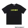 Designer Rätt version av Luo Jia Summer Simple Smiling Face Tshirt för både män och kvinnor lyxiga och trendiga ren lös och mångsidig bomulls kortärmare07a