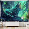 Tapestries Jungle Wolf Tapestry Wall Hanging Dreamy Animal Art Home Decoration Living Room Bedroom Background Cloth