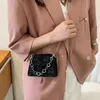 Umhängetaschen für Damen, trendige Umhängetasche, bedruckt, Dame, elegant, PU-Schulranzen, Temperament, schlichtes Design, abnehmbare quadratische Mini-Handtaschen