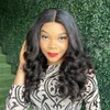 Synthetic Wigs Synthetic Wigs Soft Glueless 26 inch Long Deep Wave Curly 180 Density Black Lace Front Wig For African Women Baby hair Heat Resistant Daily 240329