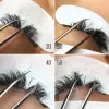 Ögonfransar 2 brickor 16 rader blandade längder 8 mm till 15 mm premade volym lash fläktar 3d 4d 5d semi permanenta ögonfransförlängningar mink ögonfransar