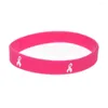 Bracelets de charme 50 pcs ruban de sensibilisation au cancer bracelet en caoutchouc de silicone taille adulte 3 couleurs