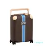 2024 Mala Designers Bagagem Moda Unissex Trunk Rod Box Spinner Universal Wheel Duffel