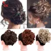 Synthetic Wigs Hair Accessories Leeons Synthetic Hair Bun Brown Blonde Curly Chignon Messy Bun Comb Clip In Hair Updos Hairpieces For Women 240328 240327