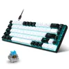 68 touches clavier mécanique ergonomie rvb rétro-éclairé LED échangeable bleu commutateur clavier de jeu pour PC portable bureau 240304