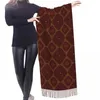 Scarves Stylish Traditional Palestinians Tatreez Tassel Scarf Women Winter Warm Shawls Wraps Lady Fashion Versatile Female