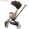 Carrinhos # Stroller Childrens Carrinho Portátil Dobrável Luxo Viagem Carrinho de Bebê Alta Vista Quatro Rodas Amortecedor Carrinho Leve L240319