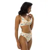 Koraal Sexy Polyester Grote maten Gerecycled Hoge taille Bikini Beachwear Set 18 Tiener Xxx Hot Jong Meisje String Vrouwen Dame