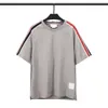 Mężczyźni T-shirty Wysokiej jakości AAA Cotton Pure Brown Loopback Jersey Knit Inżynieria letniej zużycia paska Bluza Crewneck Pullover A2