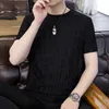 Men's T Shirts 2024 Summer Silk Stretch Clothes For Mens Fashion Elastic Smooth Soft Comfortable Thin White Black European Tee Top