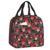 Sacs de rangement Sourire Corgi Visage et Camo Modèle Sac à lunch isolé pour bureau scolaire Refroidisseur réutilisable Boîte à bento thermique Femmes Enfants