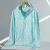Kvinnans jackor 2024 Summer Jacket Kvinnlig modekamouflage Huven Solskyddsmedel