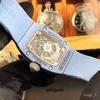 Richa BusinessReesurerm07-01Automatic Mechanical Mill Watch Blue Ceramic Tape Women's