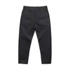 Herenbroek mannen casual broek zacht ademende negende met knop ritssluiting sluiting zakken midden taille vaste kleur